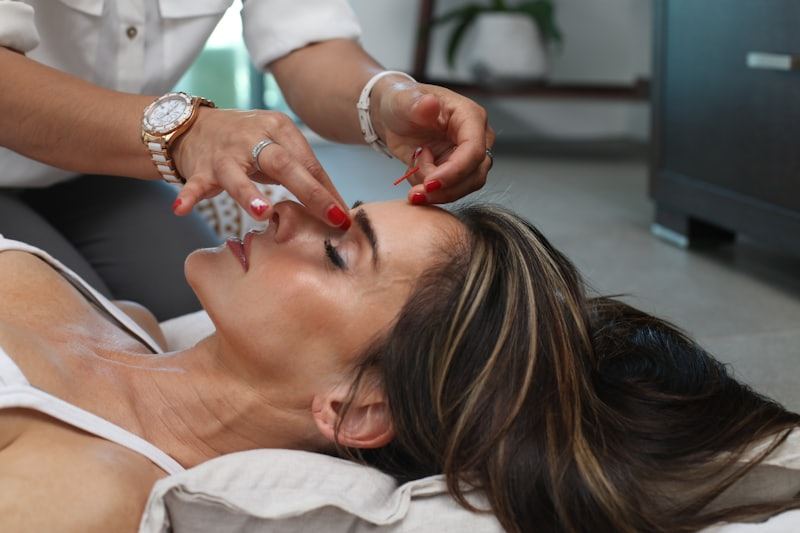Client relaxing during a recovery-focused treatment
